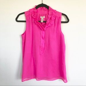 🌸👚j crew bright pink blouse 👚 🌸